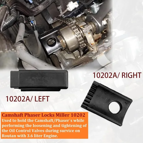 Vista 3 de 6 herramientas de cadena de distribución Phaser de árbol de levas compatibles con VW Chrysler Jeep Dodge 3.6L 10200A 10369A 10202A