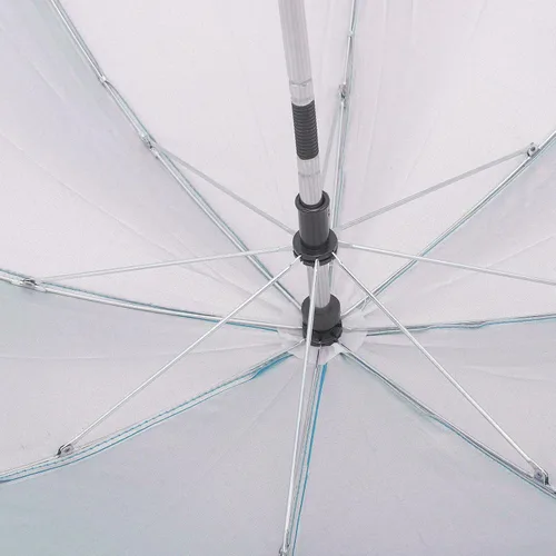 Vista 8 de Sombrilla para cochecito de bebé, paraguas universal de 14 pulgadas con abrazadera, parasol ajustable de 360 grados, paraguas para carrito