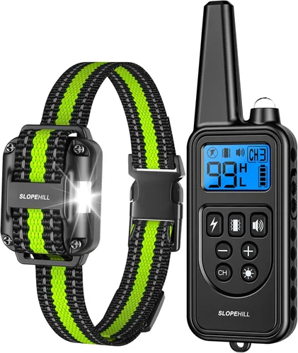 Vista 12 de Collar de Entrenamiento para Perros con 7 Modos de Entrenamiento, Collar de Choque Electrónico para Perros con Control Remoto de 1280M, Collar