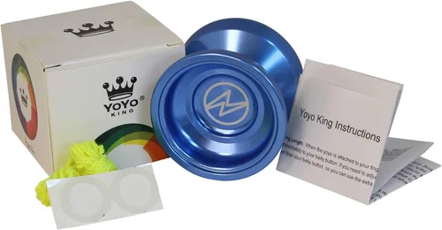 Vista 2 de Proteus Professional Responsive Trick Yoyo de aluminio con eje de rodamiento de bolas para niños con cuerda extra (azul)