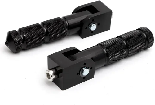Vista 4 de Minho Negro CNC Reposapiés Plegables para Motocicleta y Bicicleta, Clavijas M8, Apoyapiés Trasero para Mini Bicicleta, Partes para Honda Grom