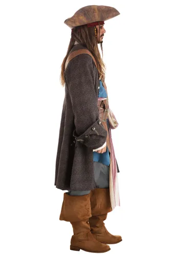 Vista 6 de Disfraz de Capitán Jack Sparrow para Hombre de Piratas del Caribe de Disney Multicolor