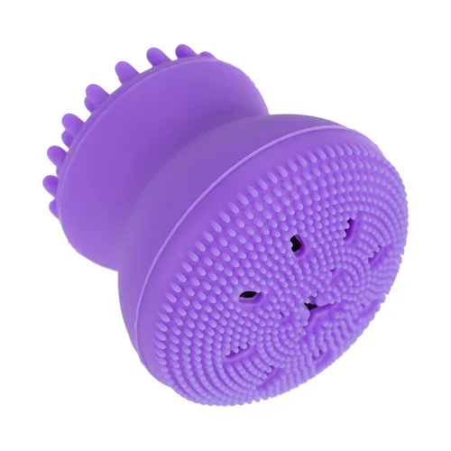 Vista 10 de Cepillo de limpieza facial, limpiador facial de mano de silicona, exfoliante, eliminación de grasa, masaje, medusas, pulpo, cepillo de lavado facial