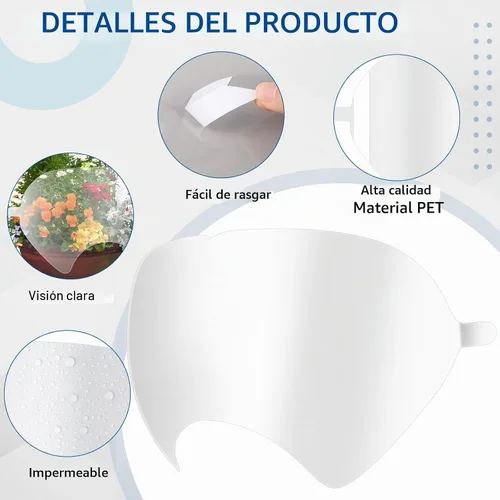 Vista 4 de Tellegloww 1 pieza de piezas de repuesto compatibles con lentes de la serie 6000 de respiradores de cara completa y 10 piezas de cubiertas de lentes