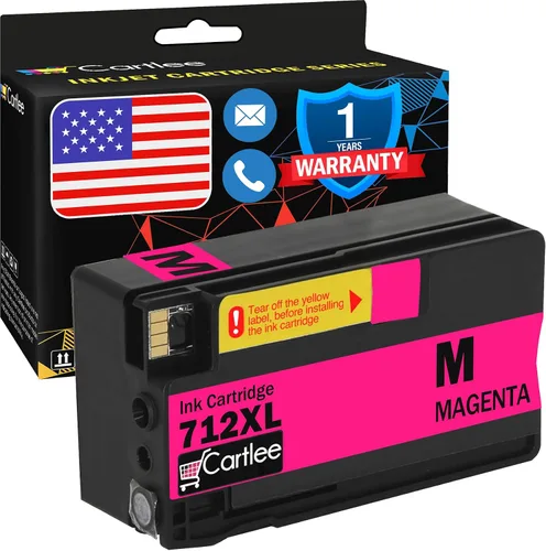 Vista 7 de Cartlee Cartuchos de tinta compatibles de repuesto para HP 712 712XL cartuchos de tinta para HP para impresoras de trazador DesignJet T230 T250 T630