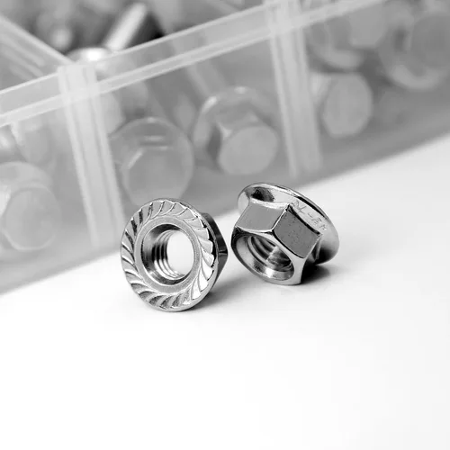 Vista 5 de 112 piezas M6 pernos y tuercas de acero inoxidable 304 con cabeza hexagonal y brida de 10 mm, 20 mm, 30 mm, 40 mm, 50 mm