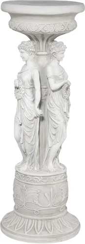 Vista 4 de Design Toscano KY992 Chatsworth Manor Neoclásico Pedestal Columna Soporte para Plantas, Piedra Antigua