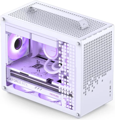 Vista 10 de JONSBO /JONSPLUS Z20 - Carcasa negra para PC Mini Tower Micro-ATX, con asa de transporte desmontable, tamaño mini, compatible con hardware de alto