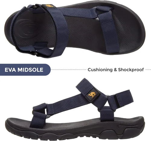 Vista 3 de CAMELSPORTS Sandalias de senderismo para hombre con puntera abierta, sandalias de playa impermeables, sandalias deportivas para caminar atlético