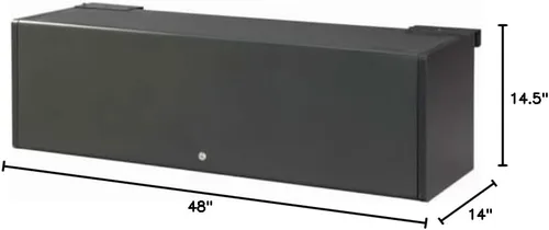Vista 2 de Global Industrial Gabinete superior, 48" W, Negro