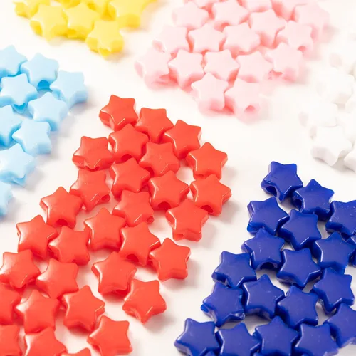 Vista 2 de 500 piezas Gxueshan con cuentas acrílicas de 6 colores mixtos de 13 mm con agujero grande para hacer joyas, pulseras, collares, aretes, llaveros