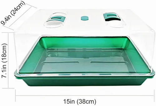 Vista 7 de Propagador con cúpulas de ventilación de humedad,Bandeja de cultivo resistente Mini invernadero para plántulas,Clones