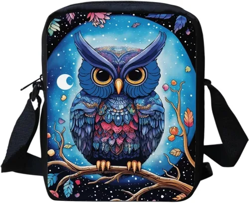 Vista 51 de HUGS IDEA Animales Cara Pequeña Crossbody Bolsos Bolso De Hombro Bandera estadounidense