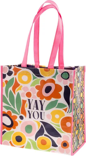 Vista 18 de Karma Large Holiday Reusable Gift Bag - Happy Bag