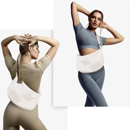 Vista 6 de MEEQUE Bolso bandolera Crescent de gran capacidad para mujer