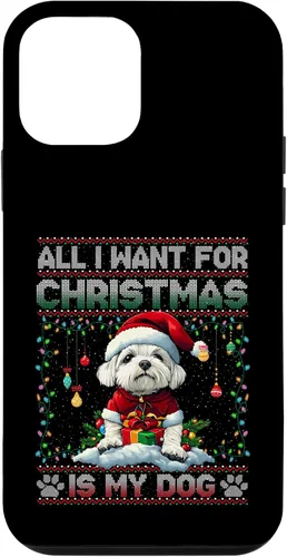 Vista 16 de Maltese Christmas Tree Lights Decorations Dog Lover Xmas Case for iPhone 17