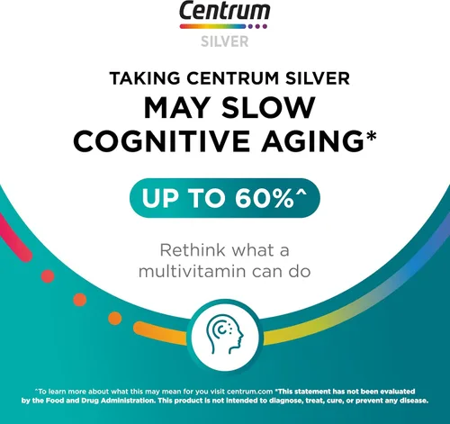 Vista 4 de Centrum Silver - Multivitamínico para mujeres 50 Plus, suplemento multivitamínico/multimineral con vitamina D3, vitaminas B, ingredientes sin OMG