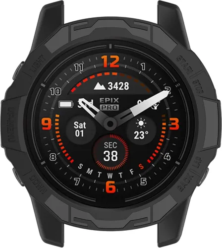 Vista 4 de Paquete de 3 fundas de reloj compatibles con Garmin Fenix 7X Sapphire Solar de 2.008 in (negro+negro + negro)