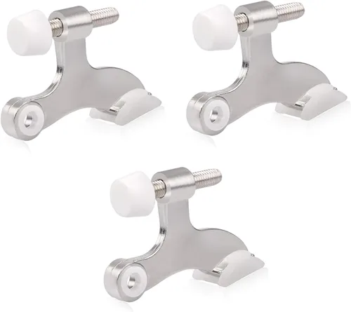 Vista 12 de HOMOTEK Paquete de 3 Topes de Puerta de Latón Antiguo con Pasador de Bisagra, Tope de Puerta Ajustable de Lujo Resistente de 2-1/2"x1-3/4
