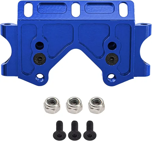 Vista 3 de Mamparo inferior delantero compatible con Slash 2wd Upgrades Rustler Bandit Stampede partes de 2530 2530A, azul