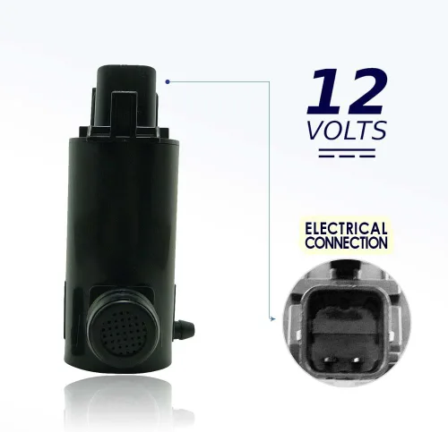 Vista 3 de 201525-232316F Bomba limpiaparabrisas con goma - Motor de limpiaparabrisas compatible con Hyundai, Kia - Reemplaza OEM #: 98510-26000, 9851-1C000