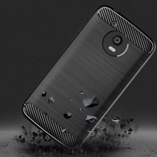 Vista 3 de Funda para teléfono Motorola Moto E4 con protector de pantalla de vidrio templado y accesorios para celda, delgada, resistente de silicona