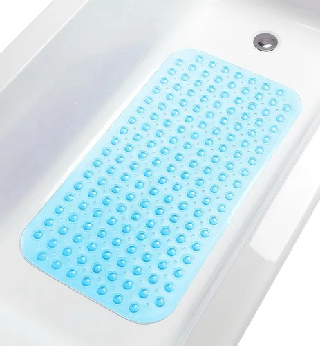 Vista 15 de Tapete de ducha antideslizante de 20"x20" (solo duchas lisas/sin textura, no para sobre desagüe) Seguro, limpio, lavable a máquina, agarre superior