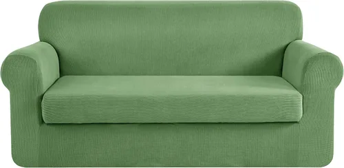 Vista 68 de CHUN YI Fundas para sofá de 7 piezas, lavables, fundas elásticas para sofá de 3 cojines con respaldo y fundas de cojín separados, protector