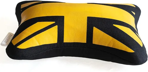 Vista 5 de Almohada para el cuello del asiento de coche (2 piezas) (dorado Union Jack)