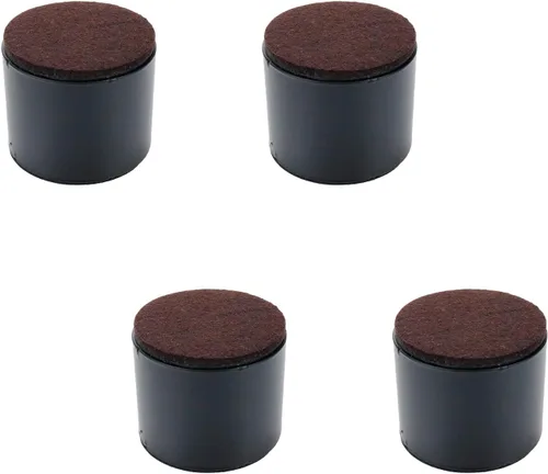Vista 9 de Elevadores autoadhesivos de 2 pulgadas para cama y muebles, redondos, color negro, 1.57 x 2.05 pulgadas Elevadores de cama de acero,Para