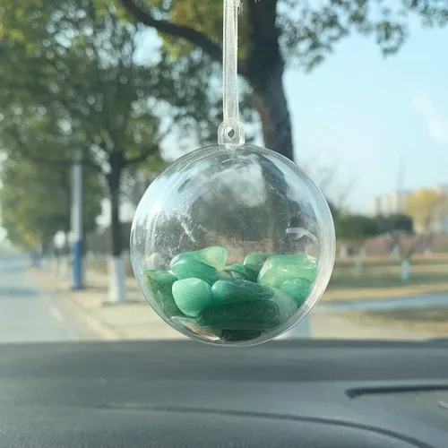 Vista 4 de YGLINE Adornos de cristal para árbol de Navidad, cuentas de cristal, adornos de bola, adorno de piedras preciosas para decoración de árbol de Navidad