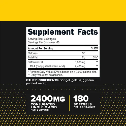 Vista 2 de Primaforce CLA (2400 mg) 180 cápsulas blandas, máximo CLA para hombres