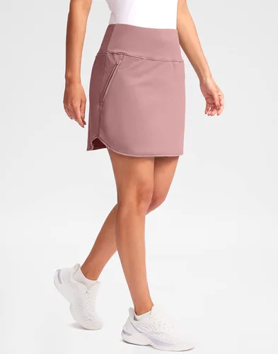 Vista 4 de G Gradual Falda de tenis de cintura alta, falda de golf, bolsillos con cremallera, falda pantalón atlética para mujer, para correr, entrenamiento