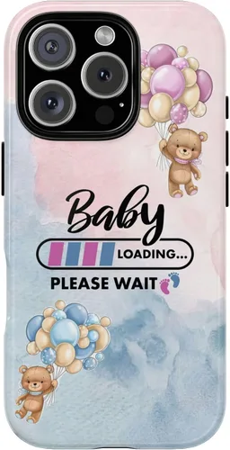 Vista 36 de Cute Baby Loading Phone Case for iPhone Models and Variants - Sweet Maternity Phone Cover for Pregnancy Reveal or Baby Shower