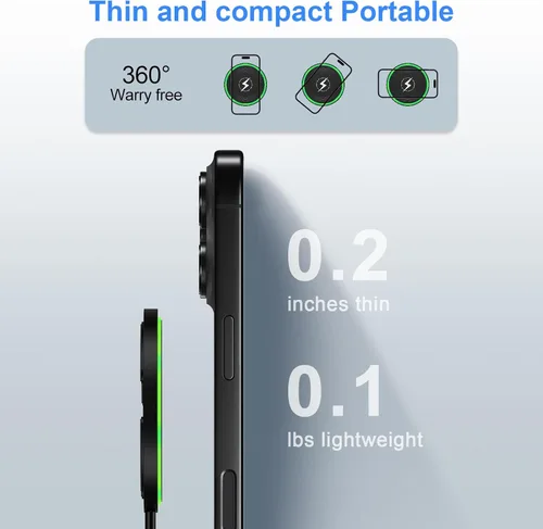 Vista 5 de Cargador inalámbrico para Pixel, cargador de teléfono inalámbrico Android para Google Pixel 10 Pro/10 Pro XL/9a/8/8Pro/7/7Pro/6/6 Pro/5, paquete