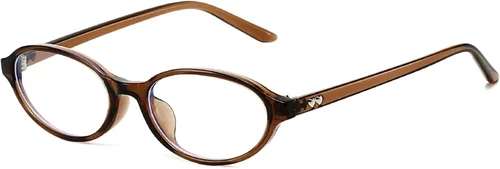 Vista 13 de Lentes ovalados retro para mujeres y hombres, vintage ovalados de los años 90, lentes de luz azul Y2K de cara pequeña, anteojos falsos