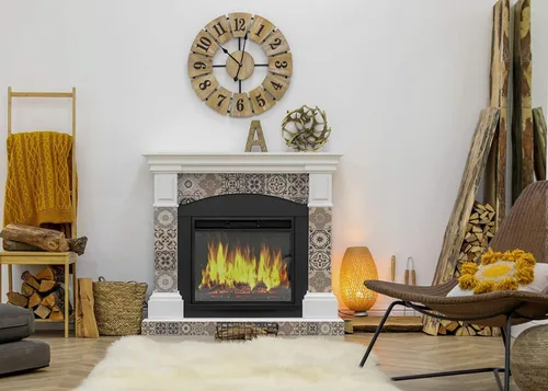 Vista 4 de Calcomanías de bricolaje para decoración de chimenea, resistentes al calor, calcomanías simples y sin ensuciar, calcomanías para azulejos