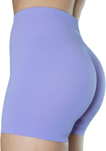 Vista 4 de AUROLA Dream Collection - Pantalones cortos de entrenamiento para mujer, sin costuras, suaves, de cintura alta, pantalones cortos de gimnasio