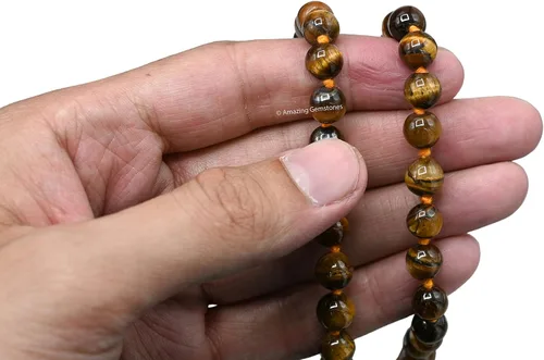 Vista 4 de Amazing Gemstone Japa Mala - Collar de 108 cuentas de oración y pulsera de muñeca Mala para meditación