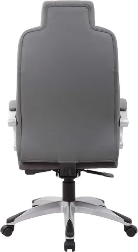 Vista 8 de Boss Office Products Silla ejecutiva con brazos con bisagras, color gris