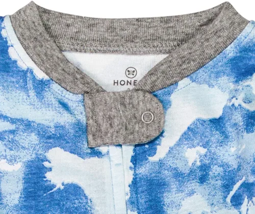 Vista 5 de HonestBaby Paquete de 2 pijamas de algodón orgánico con pies ajustados para bebé