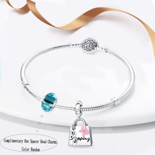 Vista 142 de LNQOBU Happy Life - Colgante para pulseras de abalorios, plata de ley 925 para mujer (con un espaciador de cuentas)
