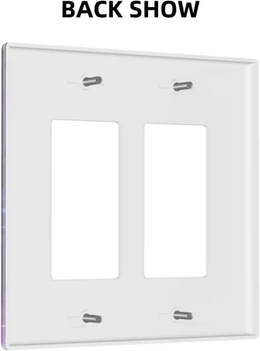Vista 4 de Cubierta Decorativa para Interruptor de Luz Doble Basculante Galaxy, Placa de Pared de 2 Gang, Cubiertas de Tomas Eléctricas, Placa Frontal Galaxia