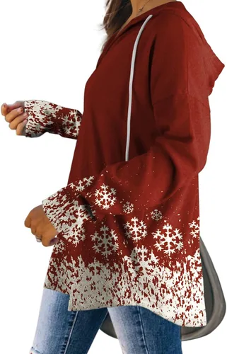 Vista 3 de Sudaderas con capucha de moda de otoño para mujer, sudaderas largas de manga larga, tendencia ahora 2023
