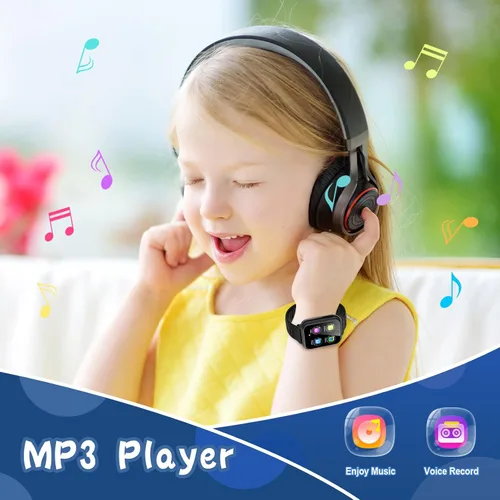 Vista 5 de Sedzofan Reloj inteligente para niños con 24 juegos de rompecabezas, pantalla táctil HD, cámara, reproductor de música, podómetro, despertador