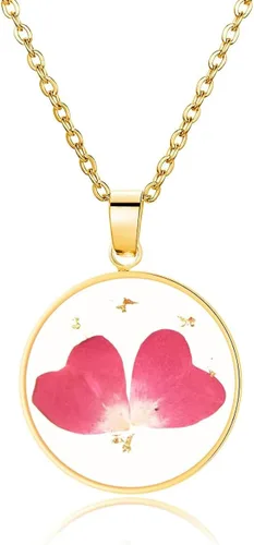 Vista 114 de Pressed Flower Necklace Gift for Women Personalized Handmade Necklaces Birth Flower Necklace