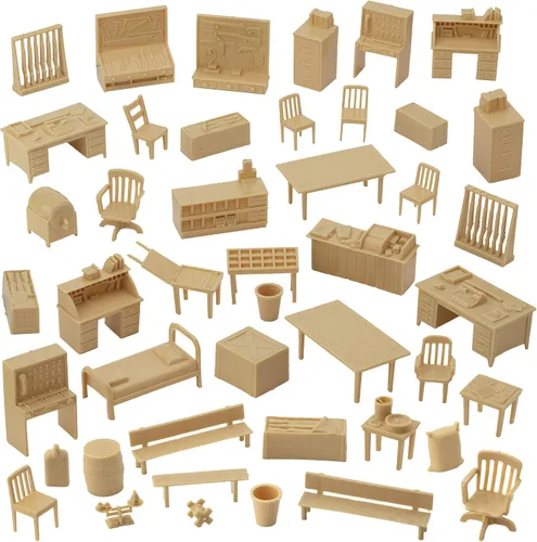 Vista 2 de BMC Classic Marx Military Base Camp - 44 piezas de plástico ejército hombres Playset Accesorios