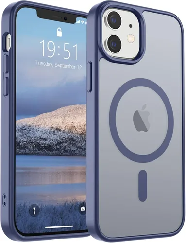 Vista 97 de SUPFINE Funda magnética para iPhone SE 2022 (3ª)/2020 (2ª), iPhone 8 (compatible con MagSafe) (protección contra caídas de grado militar), funda