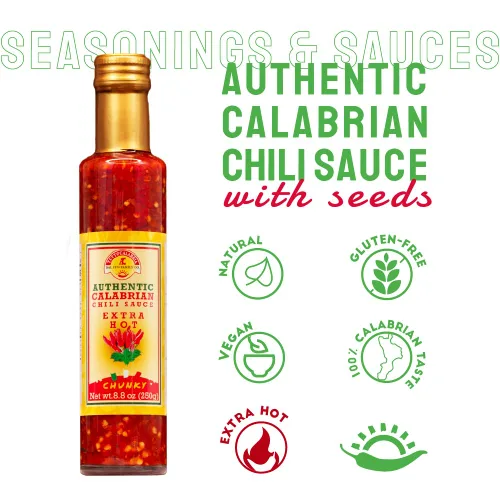 Vista 3 de TUTTOCALABRIA Salsa picante gruesa de Calabria, escala de calor: media/picante, hecha con chiles calabreses, ingredientes reales, ideal para alitas