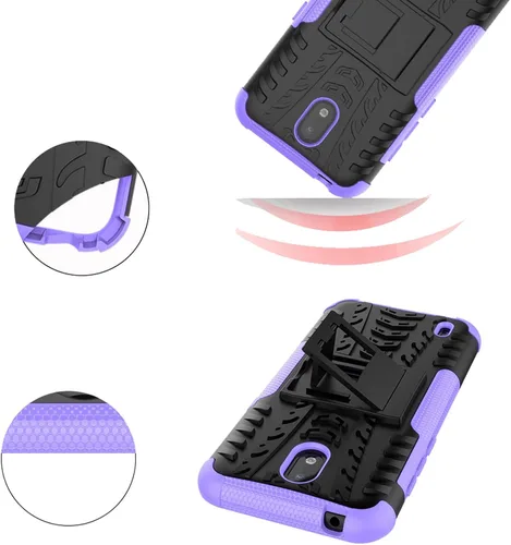 Vista 7 de Asuwish Funda de teléfono para Nokia 1.3 con protector de pantalla de vidrio templado y soporte delgado, funda protectora híbrida resistente
